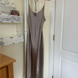 Aritzia Babaton Taupe Slip Dress